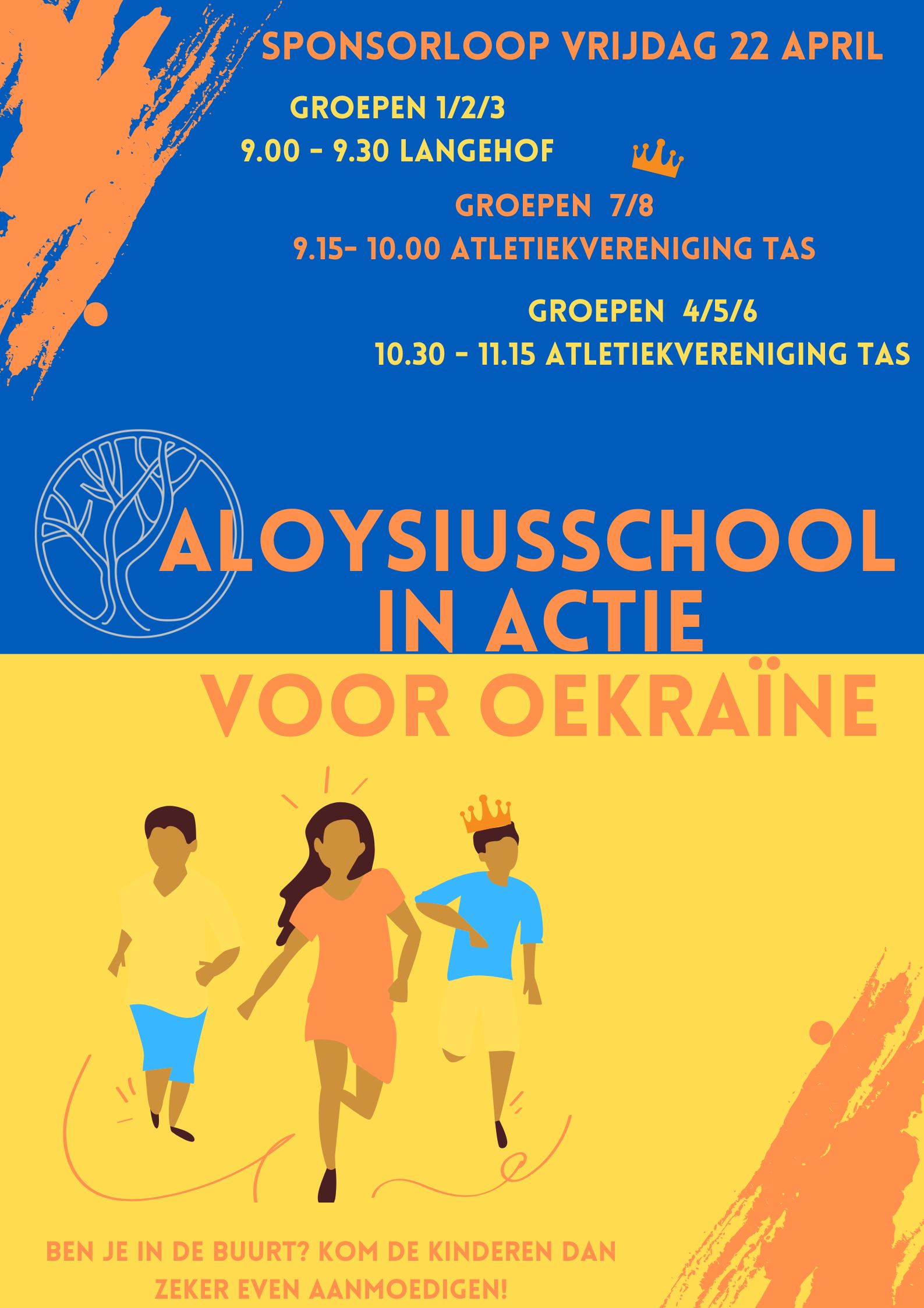 Koningsspelen / Sponsorloop Aloysiusschool in actie voor Oekraïne