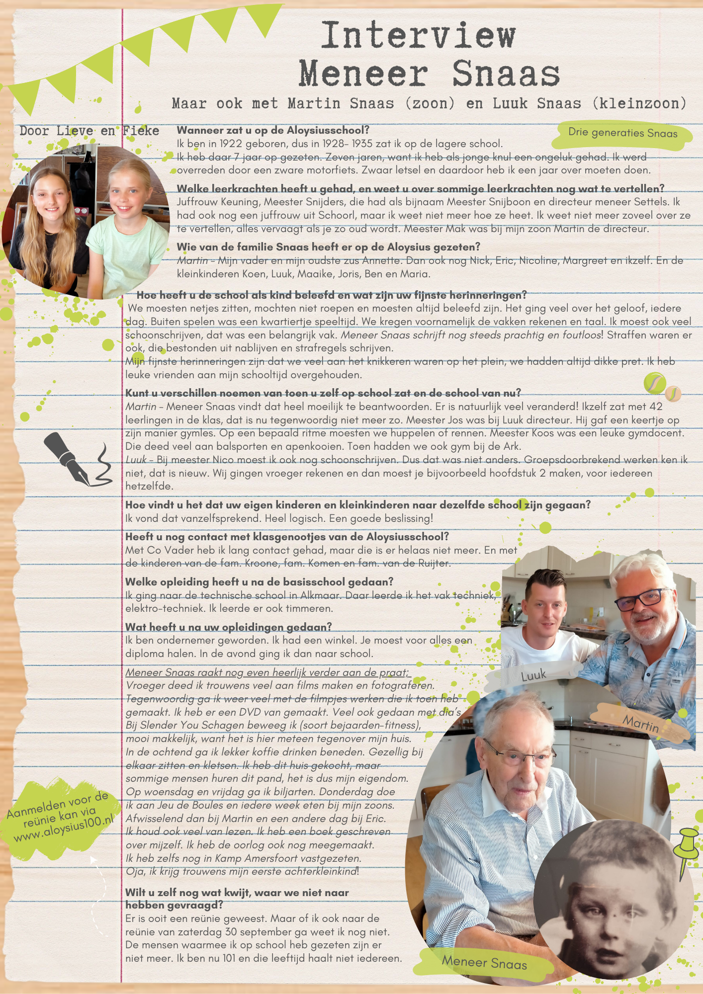 Interview met meneer Snaas